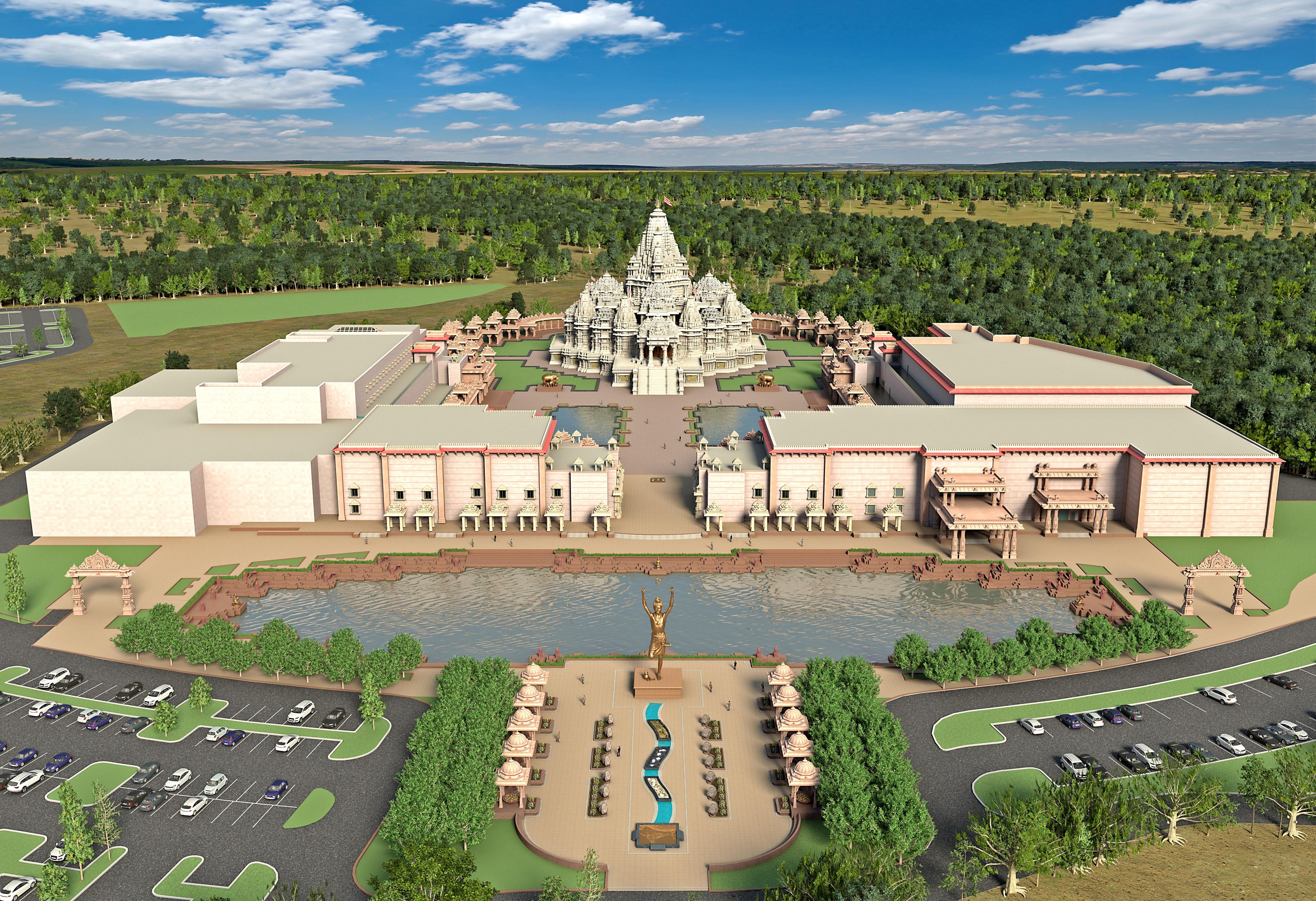 The campus of BAPS Swaminarayan Akshardham.